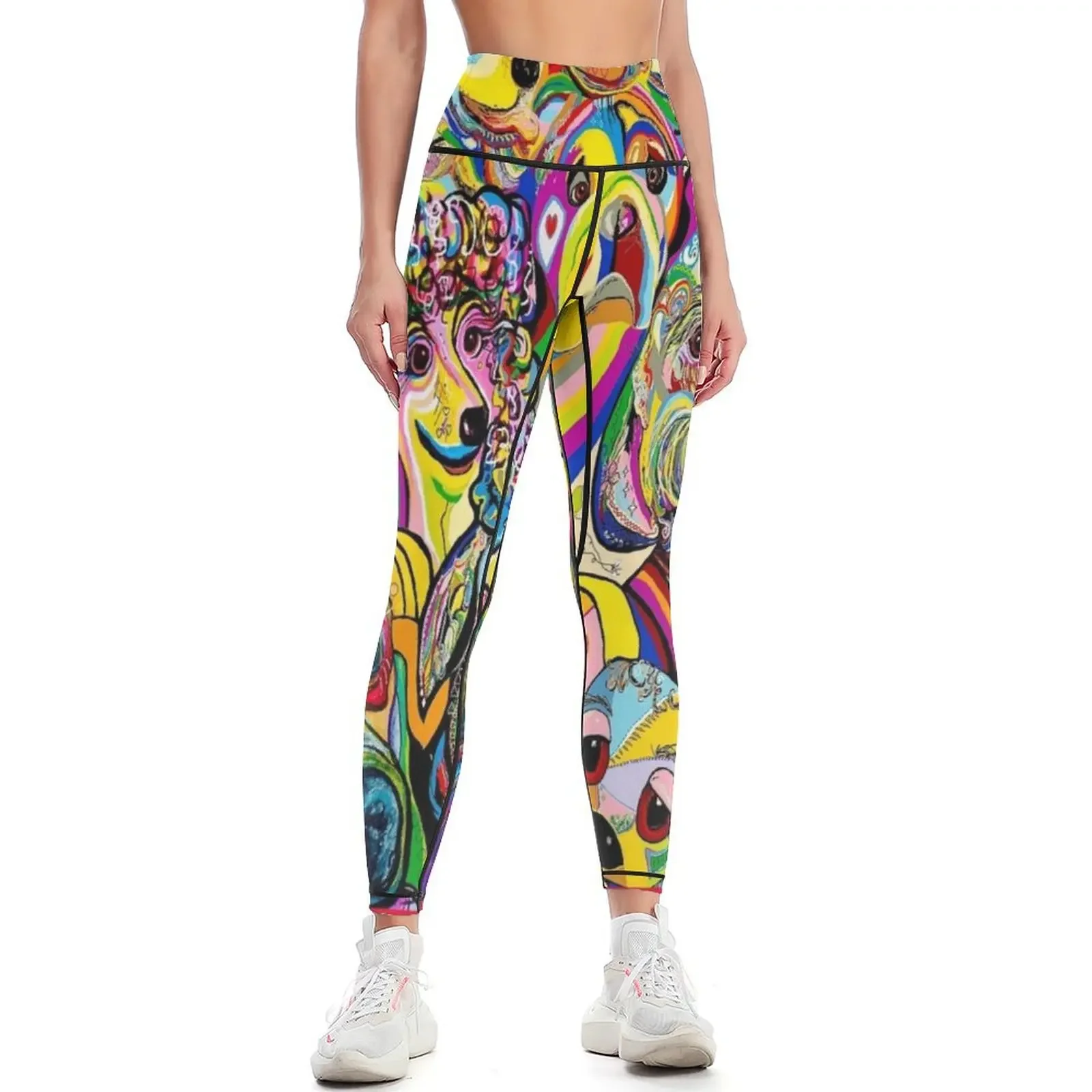 

Dogs, Dogs, DOGS! Naughty or Nice Leggings sport legging Leginsy push up sports for gym for girls Womens Leggings