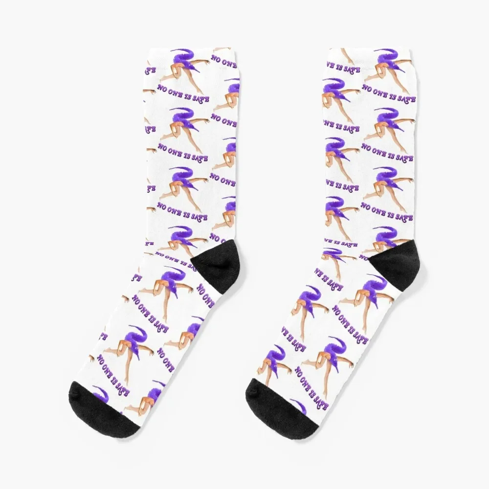 Worm on a String Time ~ Painting Aesthetic Cursed Collection ~ No One is Safe Set ~ Purple Socks designer Socks Women Men's