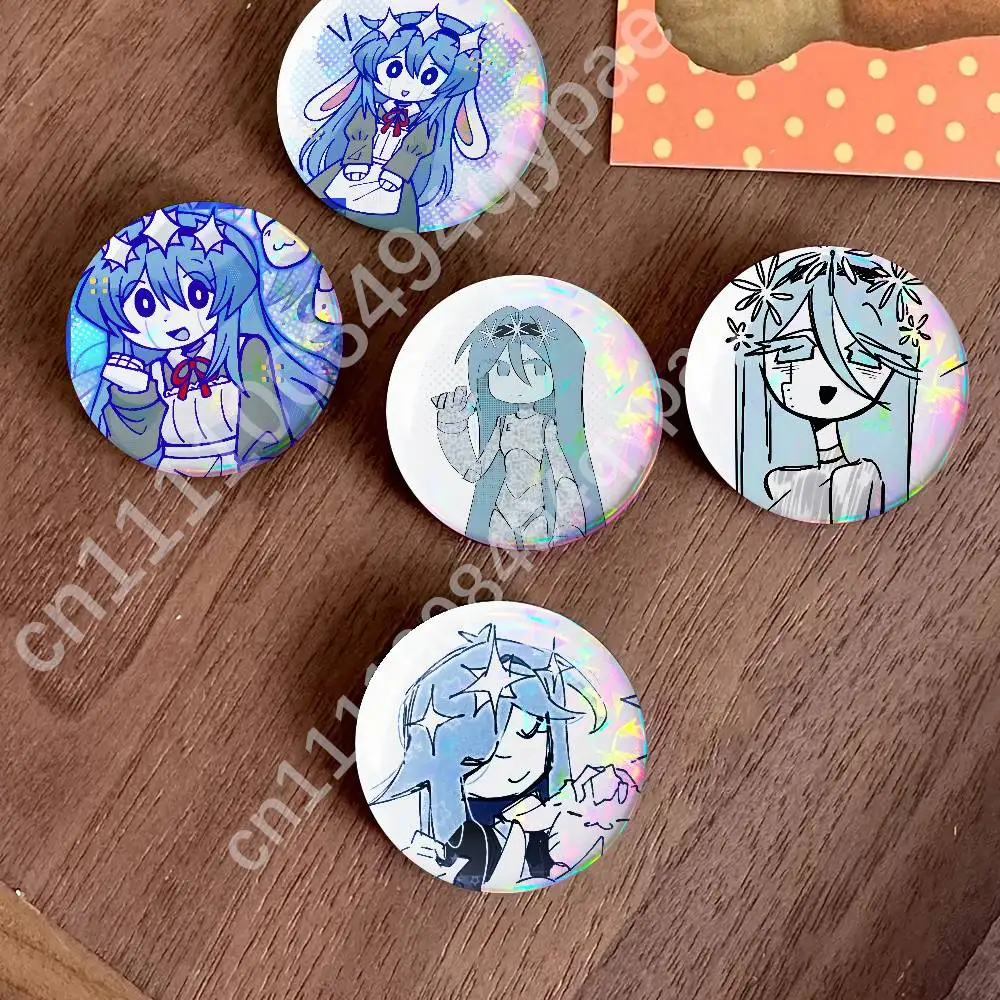 E-Eunoia Frozen Soul Pins for Backpacks Funny Pins Acrylic Y2K Aesthetic Pin Cute Bag Lapel Brooch Clip Badges Accessories