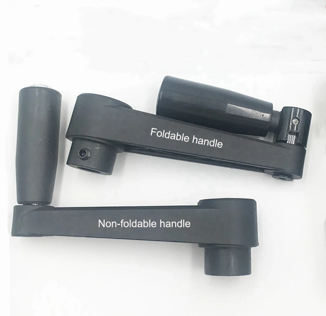 8mm-17mm Hole Black Foldable Rocking Handle Machine Hand Crank Hhandle Round Hole Square Hole Rocking Handle Length 63-160mm