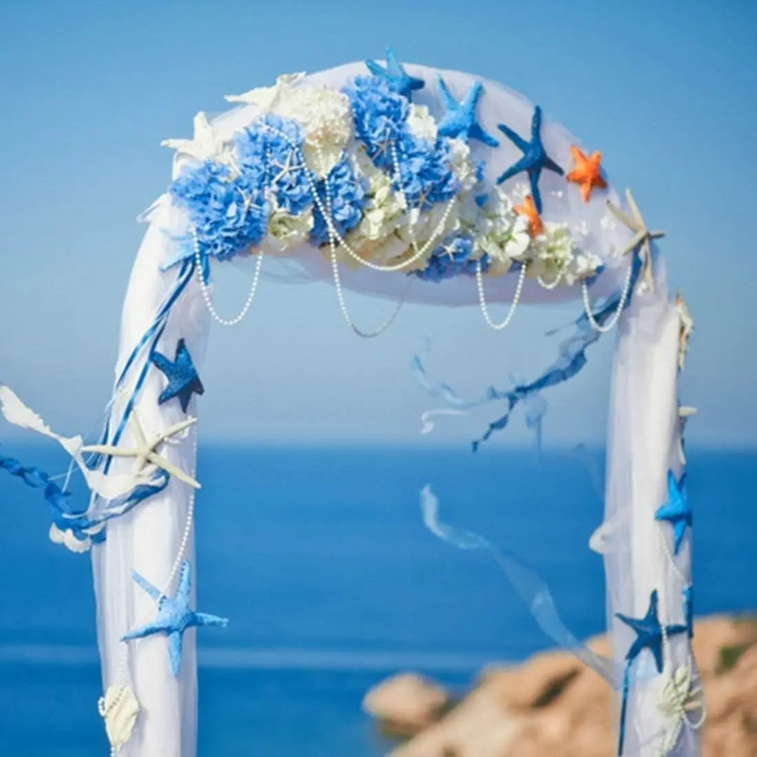 6 Stück 8,7 Zoll Seiden-Hortensien-Blütenköpfe mit Stielen, künstliche Hortensien-Blumen für DIY-Hochzeits-Mittelstück, Heimdekoration – Detail 5