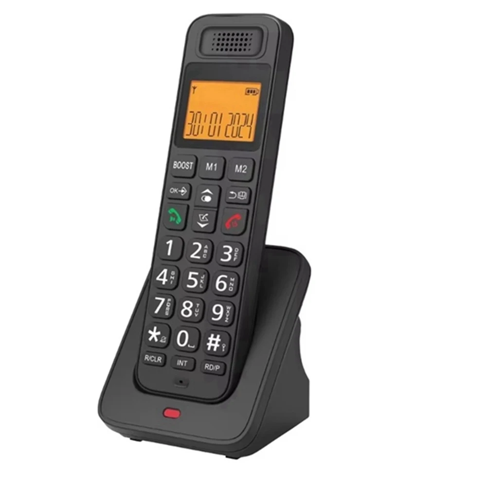 

HOT D1018 Telephone Business Office Home Handheld Digital Wireless Telephone Low Radiation with LCD Display US Plug Black