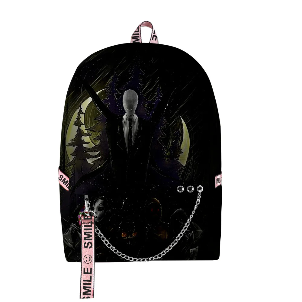 Creepypasta merch mochila unisex zíper harajuku mochila única bolsa de viagem 2023 casual daypack