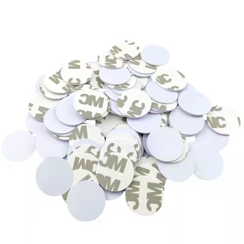 

Free shipping(200 pcs) 125Khz RFID Writable Tags Stickers Dia25mm T5577 Cards Proximity Rewritable PVC with glue Adhesive Tag