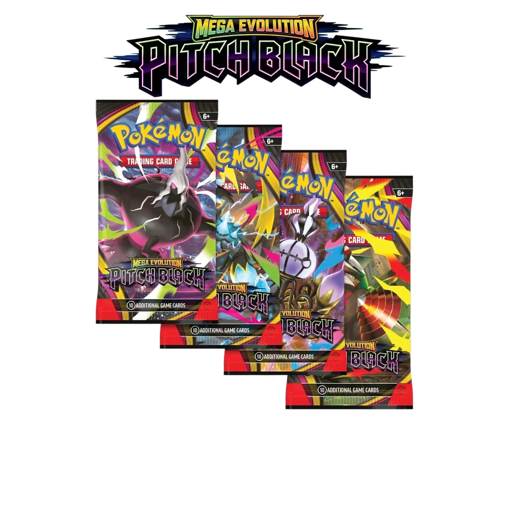 12 Packs Pokémon TCG: Mega Evolution-Pitch Black Booster Bright Stars 151 Prismatic Evolutions English Reinforcement Card Gift