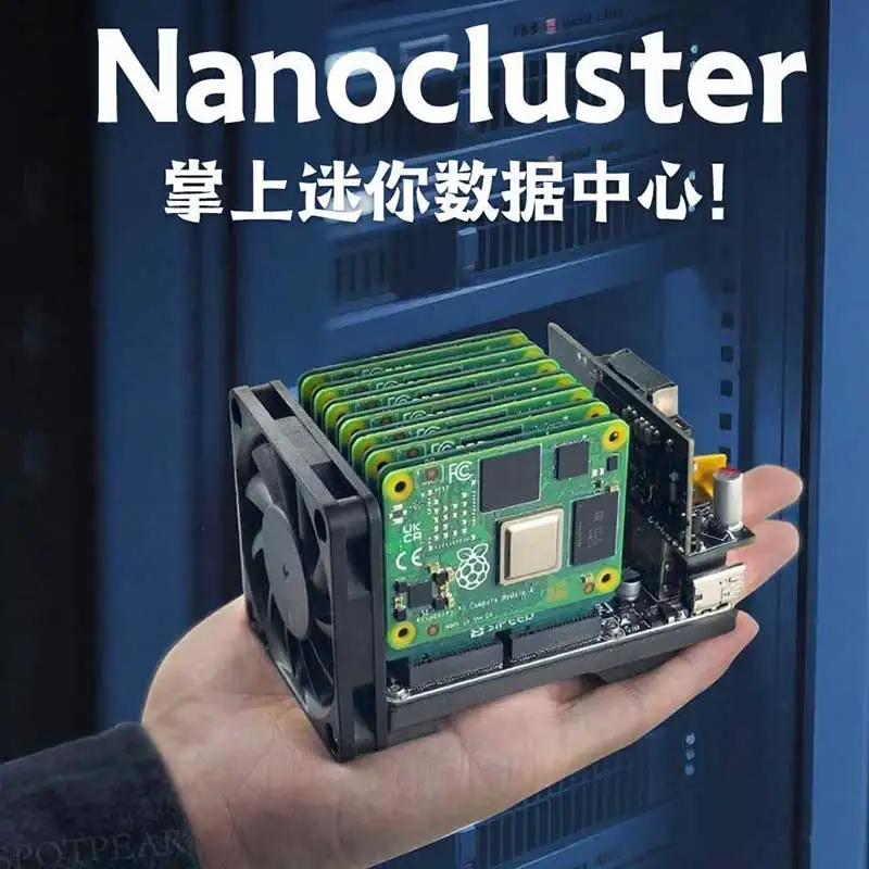 Sipeed NanoCluster Mini Nano Cluster Board مركز بيانات صغير لـ Raspberry Pi CM4 CM5 / Computer /LM3H /M4N