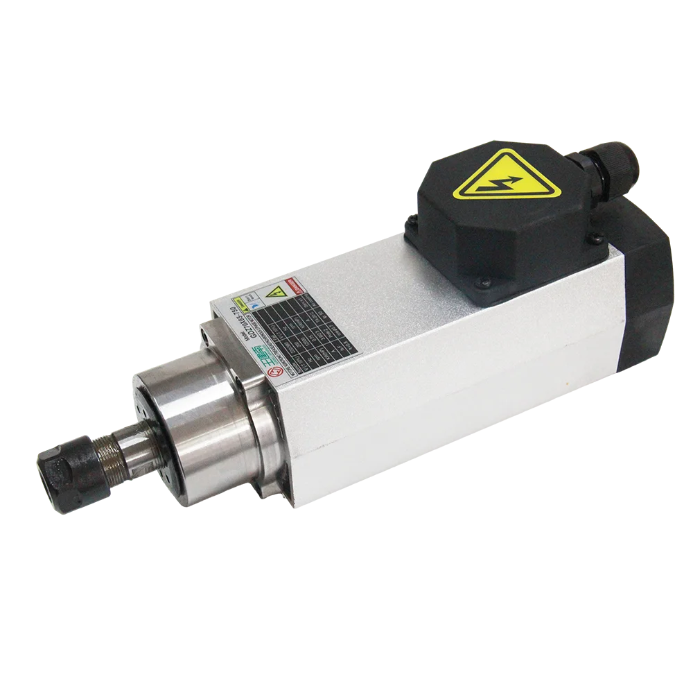 700w 18000rpm square High Speed air Cooled CNC Router Spindle Motor for Wood ER16