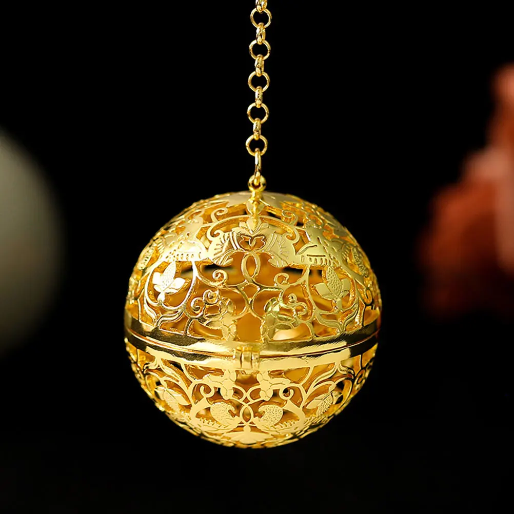 

Sachet Ball Pendant Aromatherapy Perfume Accessory Brass Diffuser Charm Decorative Hanging Car Home Openable Locket Style