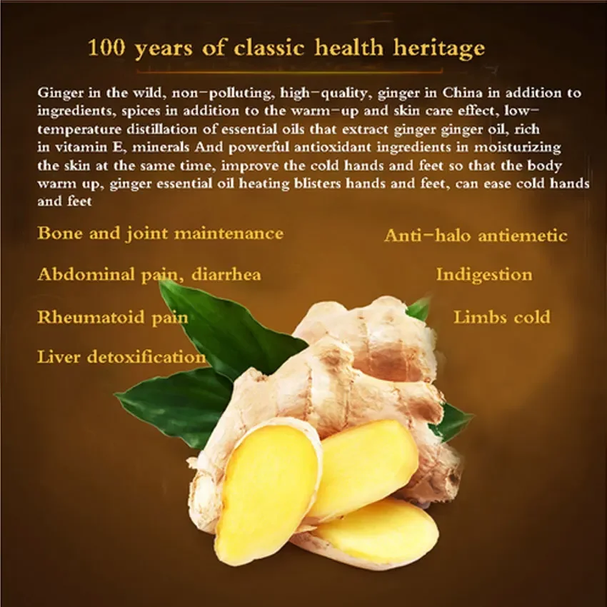 pure Plant Spicy Ginger Oil Body Scrapping Spa Chinese Traditions Tuina Cupping Oil Massage Tools Natural Plants Wild Ginger Oil