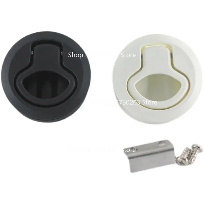 Suitable for RV Marine Yacht Boat Round Flush Mount Slam Pull Latch Plastic Deck Hatch Locker Replacement Hardware