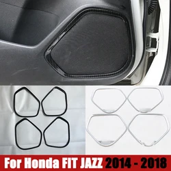 Car Interior Audio Speaker Horn Ring Cover Trim Styling  For Honda FIT JAZZ 2014 2015 2016 2017 2018 ABS Car Styling Accessories