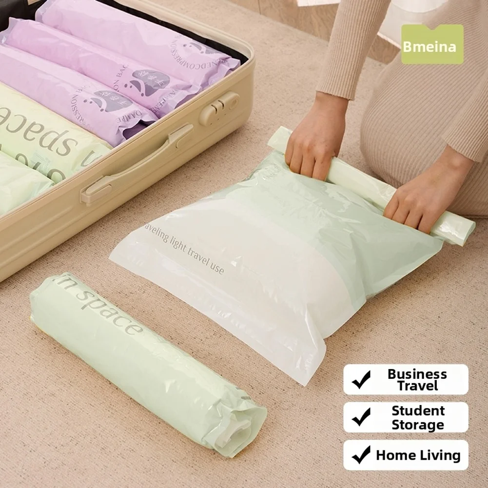 Vacuum Compression Bags for Travel For Clothes Reusable Hand Roll Space Saver 13 pcs PA PE Material 50x34x19cm 55x42x23cm etc