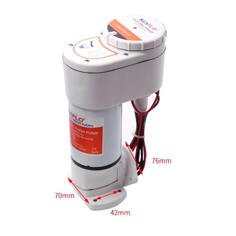 

Yacht toilet RV straight drain valve special electric marine car ceramic toilet 12V24V accessories