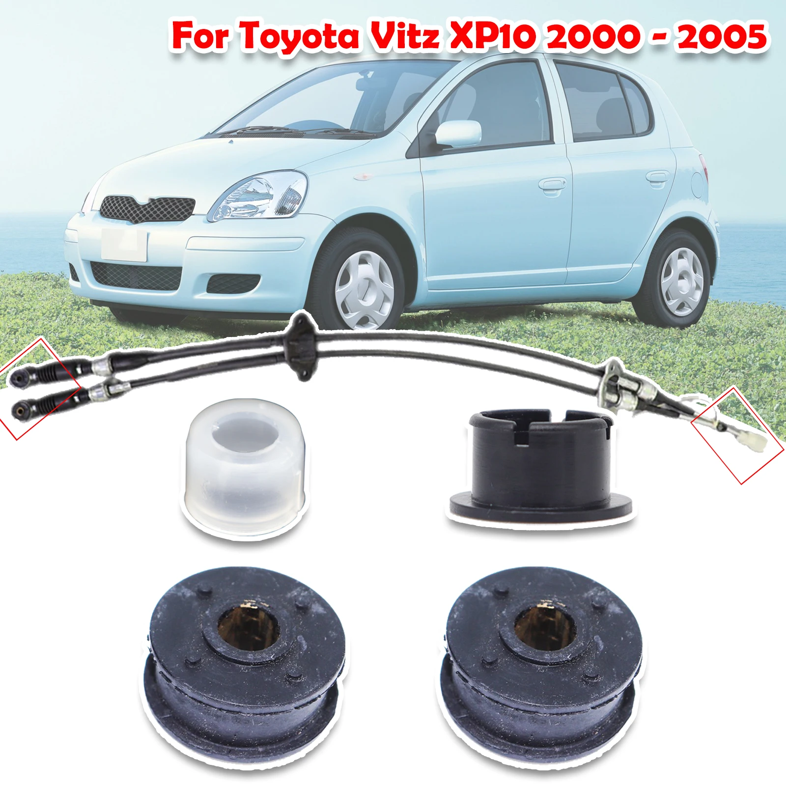 

For Toyota Vitz XP10 Manual Gearbox Shift Cable Linkage Bushing Shifter Lever Selector Rod Connect Bushing 2000 2001 2002 - 2005