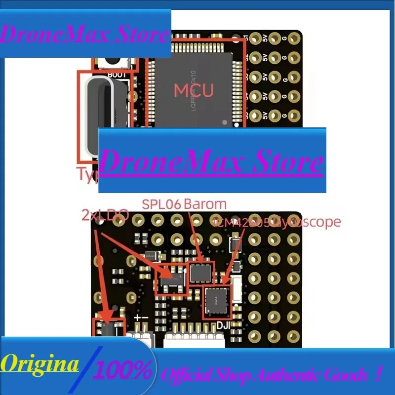 DroMaFlyingRC F4Wing Mini MK1 Fixed Wing Flight Controller F405 FC-40A ESC Support AP/INAV/BF Firmware 1-6S Lipo For Fixed Wing