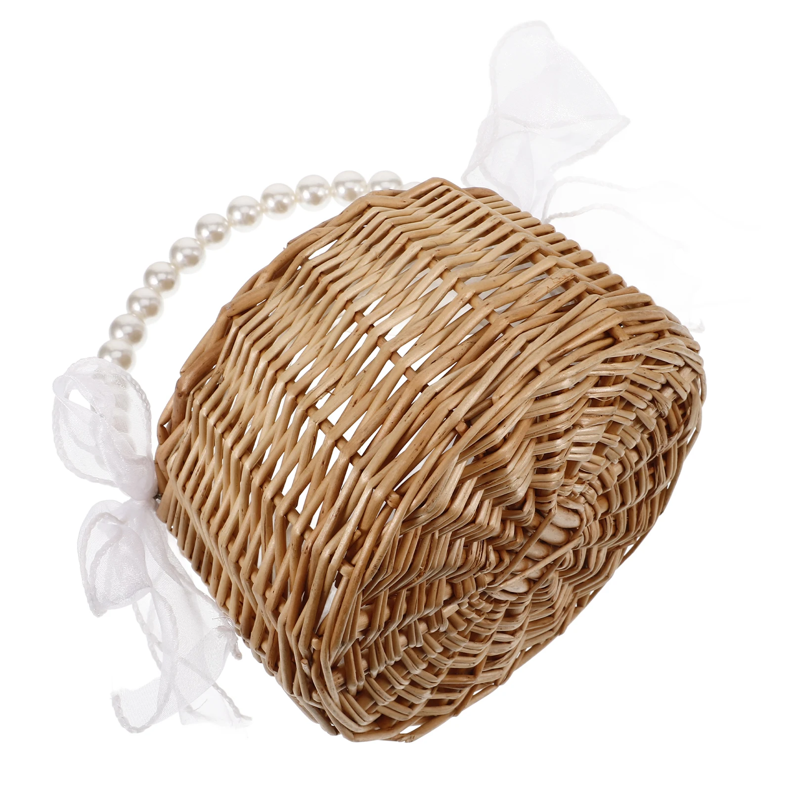 

Rattan Shoulder Bag For Women Crochet Woven Handbag With Handle Lightweight Beach Large Capacity Fashionable Purse