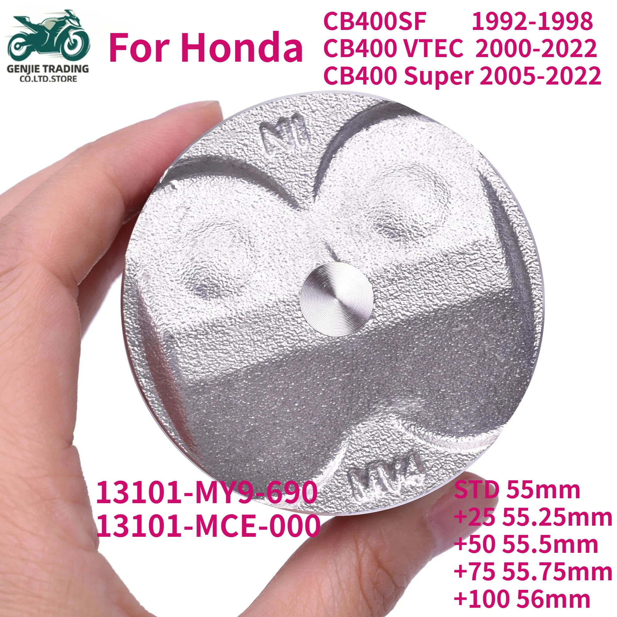For Honda CBR400 CB400 55mm - 56mm STD ~+100 0.25~1.0 Motorcycle Pison Rings Set CB400 CB 400 VFR400 VF400 RVF400 NC35 VFR 400