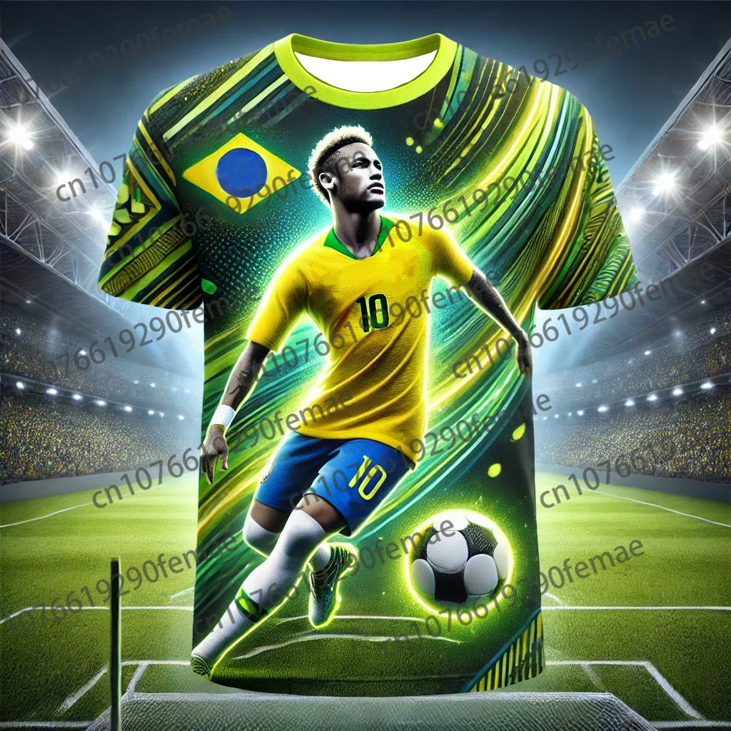 

New ChatGPT AI Neymar T Shirts Player Sport Football T Shirts Jersey Adults Kids Summer Soccer Training Uniform Sweatshirt Tees