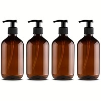 4PCS 300ML 500ML Portable Empty Pump Dispenser Bottles Cylinder Shampoo Lotion Durable Refillable Containers for Liquid Soap