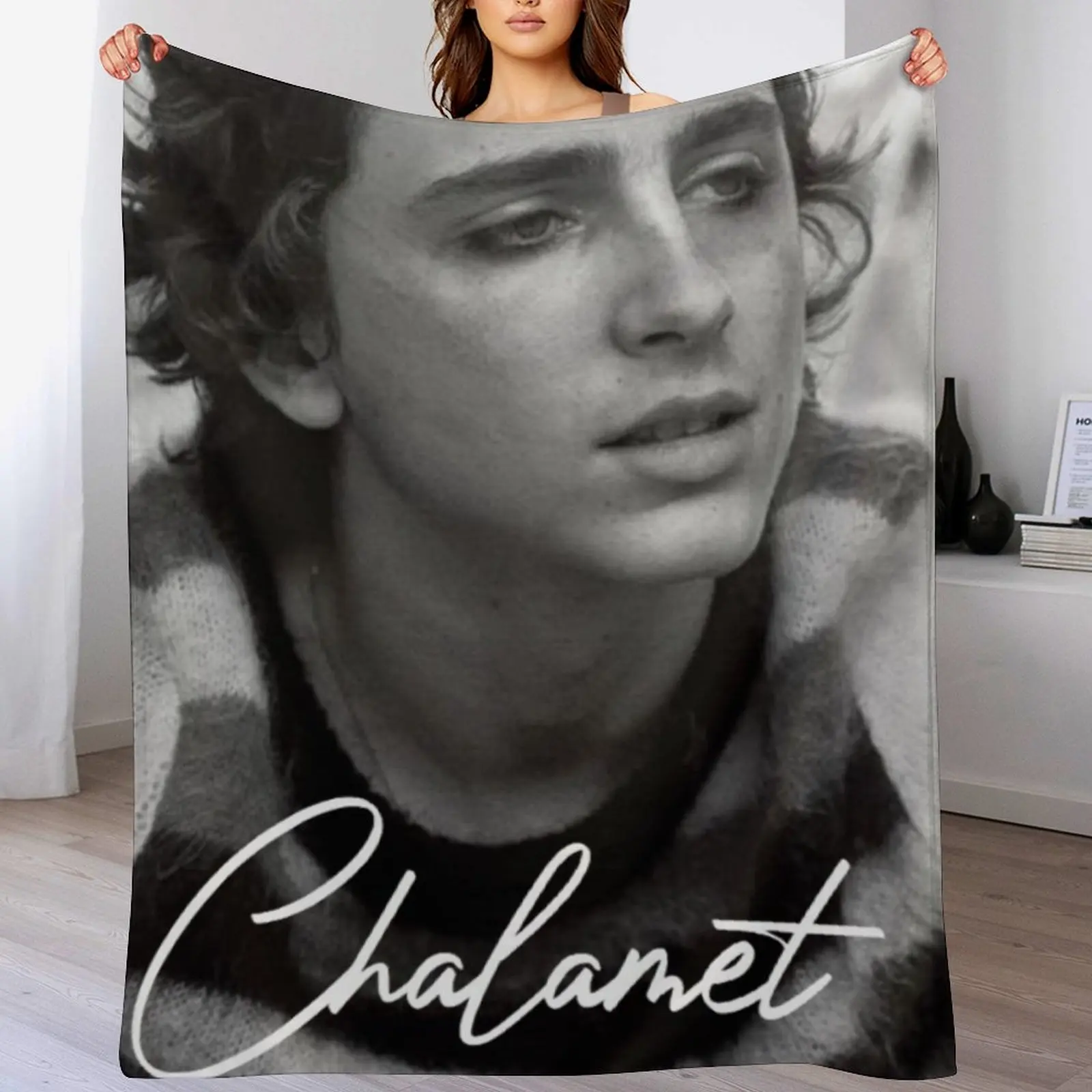 

Timothe Chalamet Design Throw Blanket Multi Use Warm Blanket for Living Room Bedroom