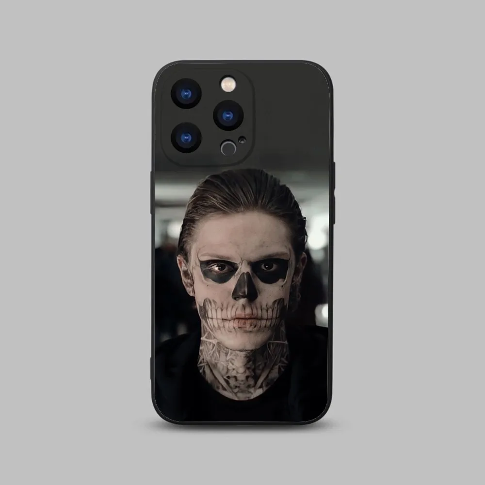 E-Evan Peters Phone Case For iPhone 15,14,13,12,11 Plus,Pro,Max,XR,XS,X,7,8 Plus,SE,Mini Black Silicone Soft