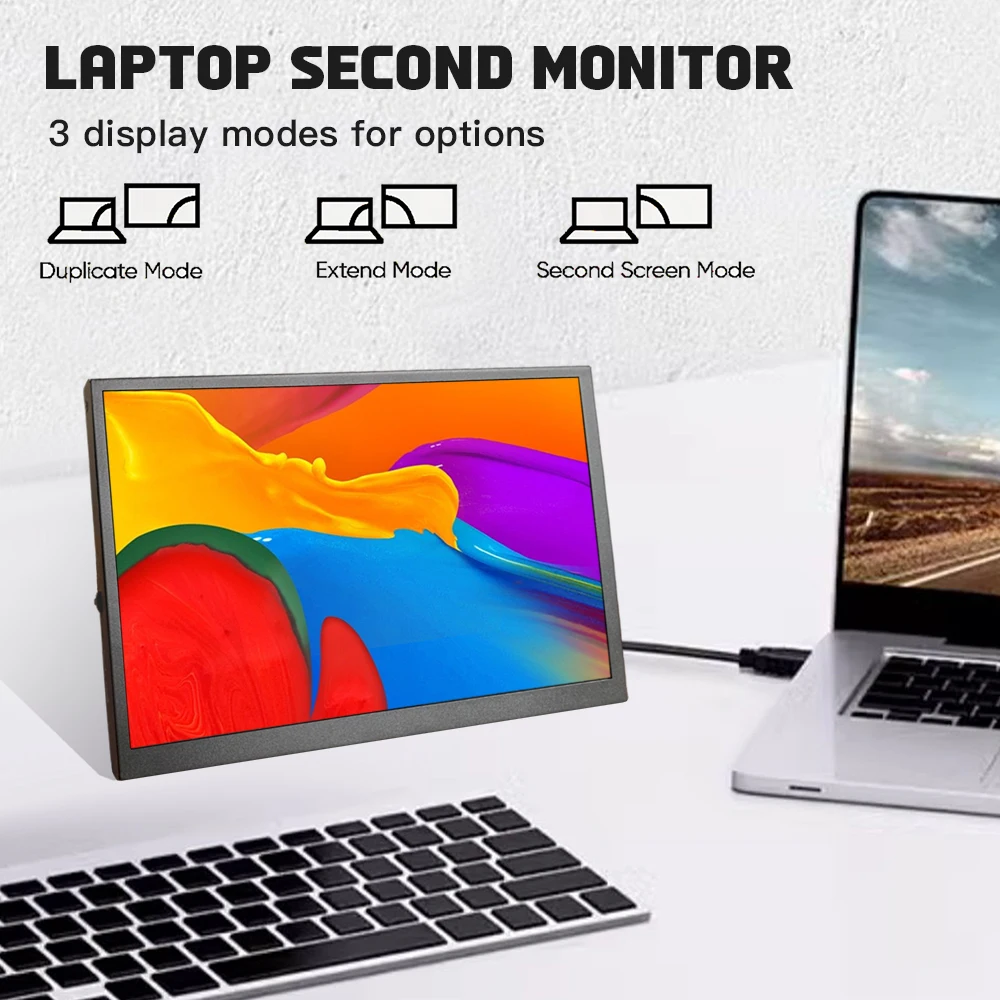 LESOWN 8,9-дюймовый портативный игровой экран 1920 × 1200 IPS, вспомогательная камера с боковым дисплеем, монитор видеополя, установка без драйверов для ПК