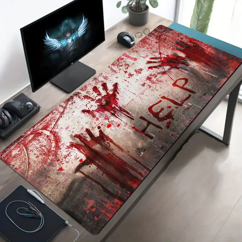 

Halloween Blood Mouse Pad Large Rubber Base Anti-slip PC Desk Accessories Mousepad for Offices and Gamer Keyboard Mats Decor Mat