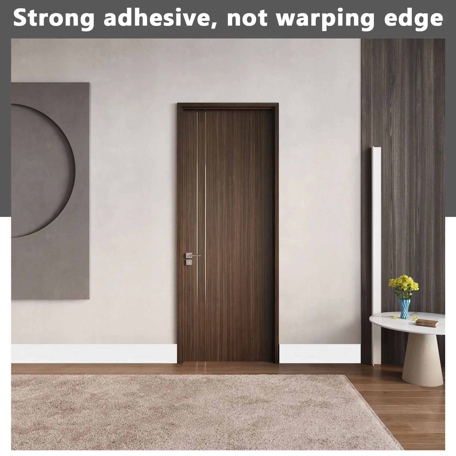 1 لفة لوحة التفاف البلاستيكية ذاتية اللصق مرنة صب تقليم قشر عصا غطاء اللوح الجدار الديكور للخلفية #6