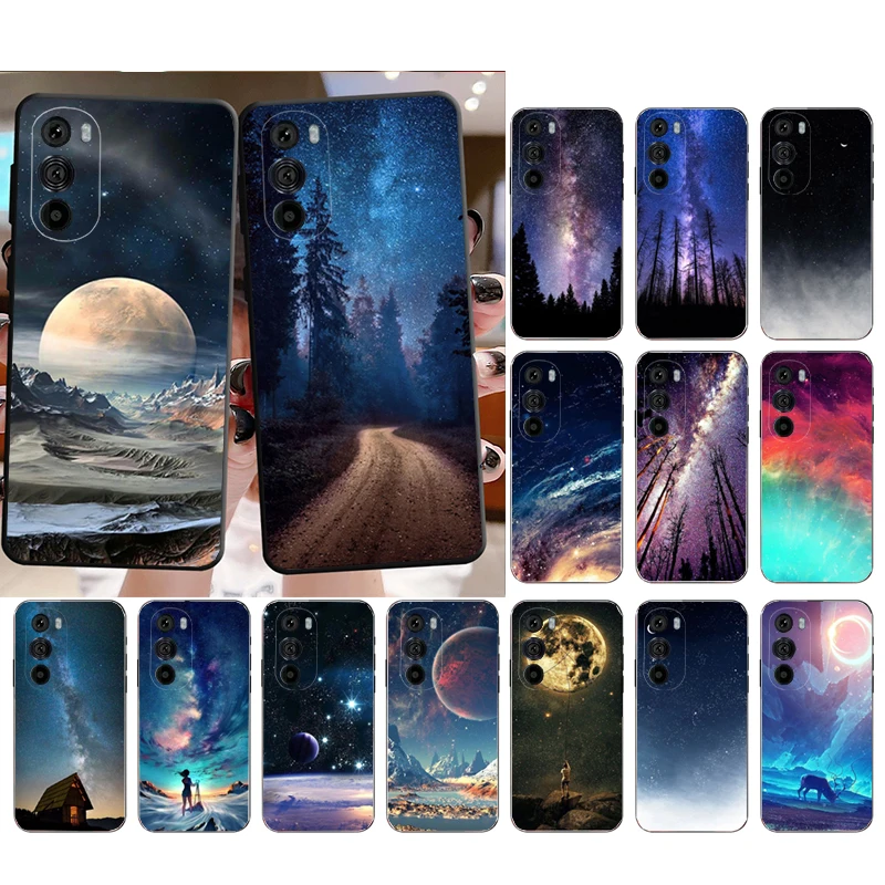 

Moon Star sky Night Phone Case For Motorola Edge 60 50 40 Pro 60 50 40 30 Ultra Neo Fusion Moto G Play G Stylus G Carcasas
