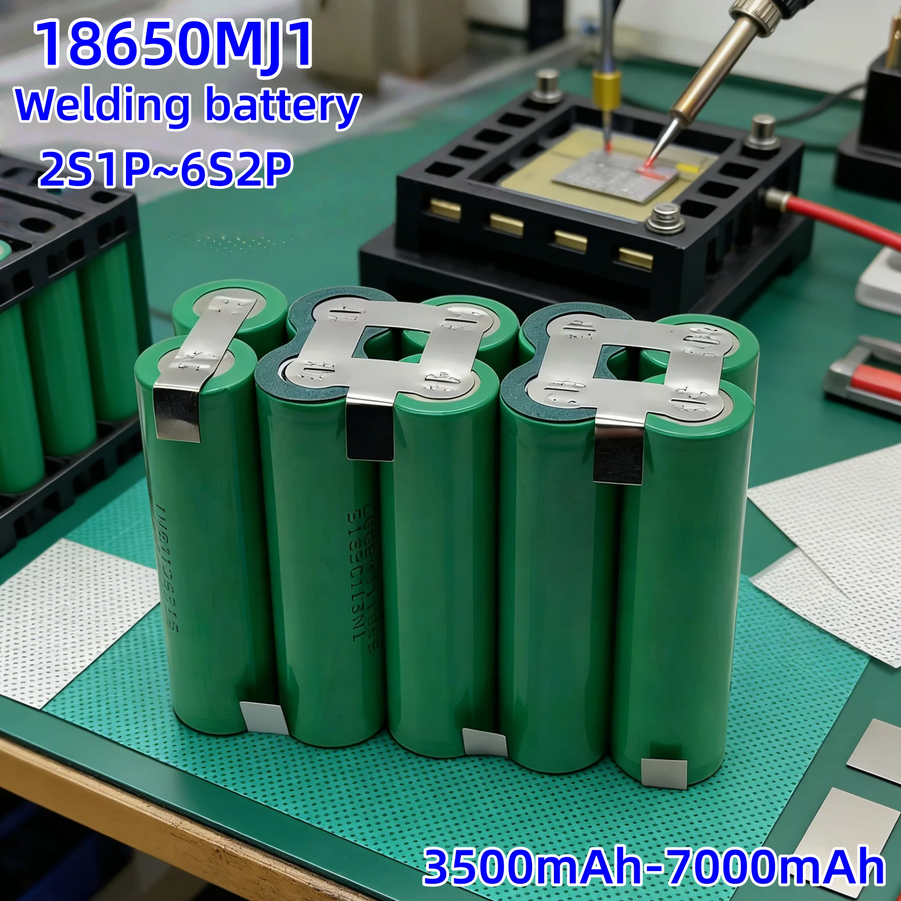 

Литий-ионный аккумуляторный блок 18650MJ1, 3500мАч/7000мАч, 10.8В-25.2В, сварной, 2S1P 2S2P 3S1P 4S2P 5S1P 5S2P, для высокотоковых применений