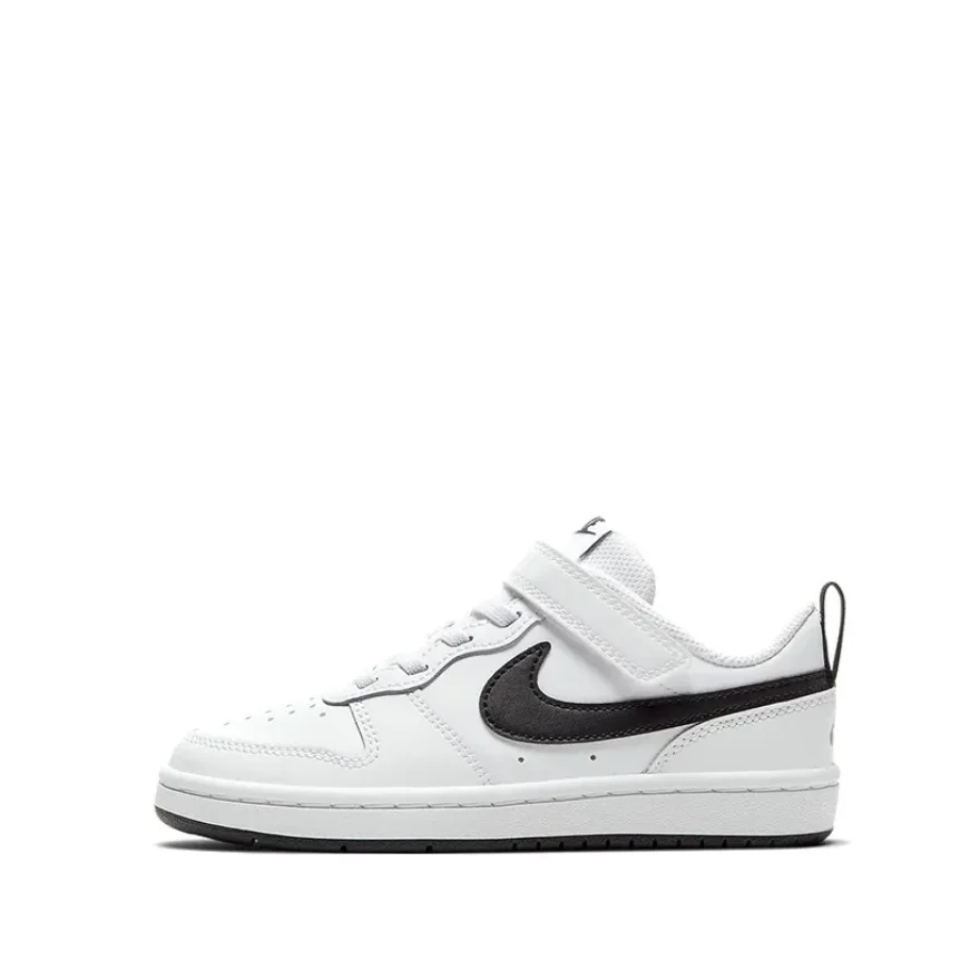 Nike Court Borough Low 2 Sneakers White and Black for Children and Middle-Aged Children