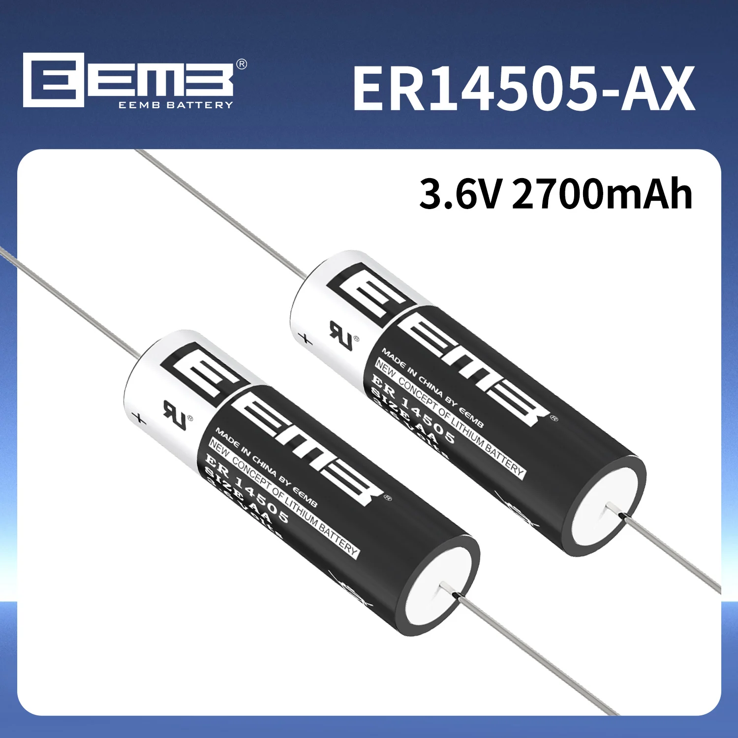 

2/4/10PCS EEMB 3.6V AA Lithium Battery 2700mAh ERbattery14505-AX With welding needle Non rechargeable