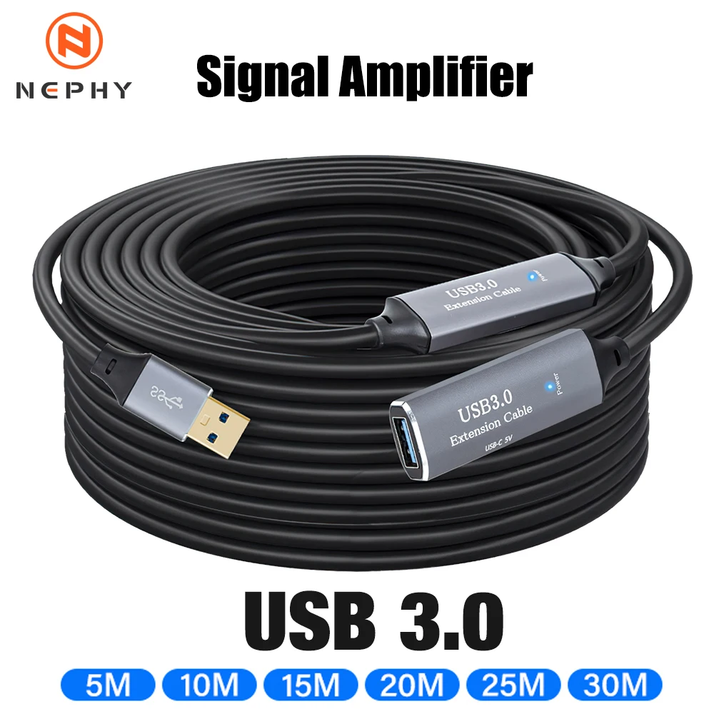 USB 3.0 Signal Amplifier Extension Cable Type A Repeater Booster Extender Male to FeMale USB 3.0 High speed 10M 15M 20M 25M 30M