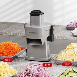 Vegetable Cutter Commercial Electric Multi-functional Fruit Dicer Potato Radish Automatic Slicing and Shredding Artifact