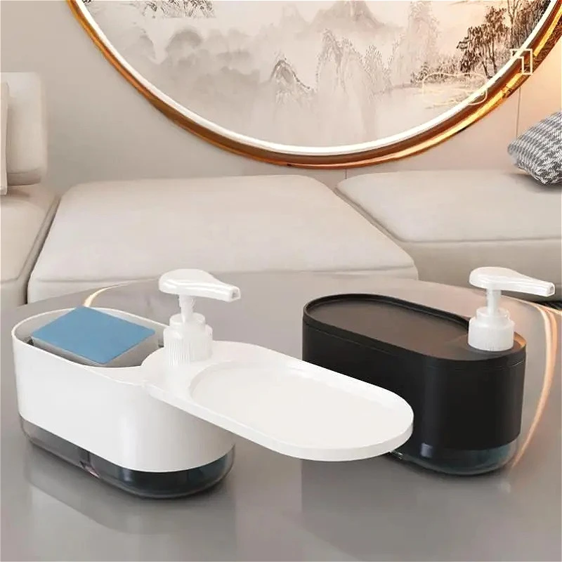 

Dishwashing Liquid Dispenser Manual Press Soap Box Hand Soap and Dish Soap Dispenser for Kitchen Sink Detergent Dispenser