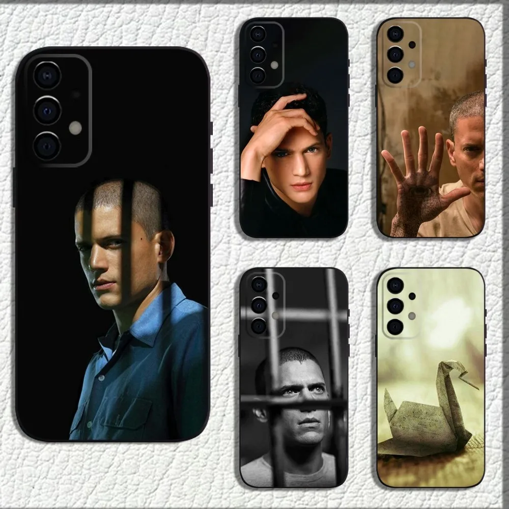 W-Wentworth Miller M-Michael Scofield Phone Case For Samsung Galaxy A13,A21s,A22,A31,A32,A52,A53,A71,A80,A91 Soft Black Shell