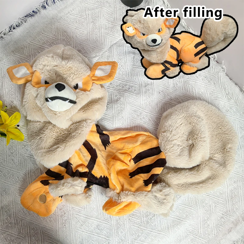 40x60cm-arcanine-plush-toys-pokemon-plushie-anime-manual-semi-finished-leather-holster-growlithe-pokemon-gift-for-children-xmas