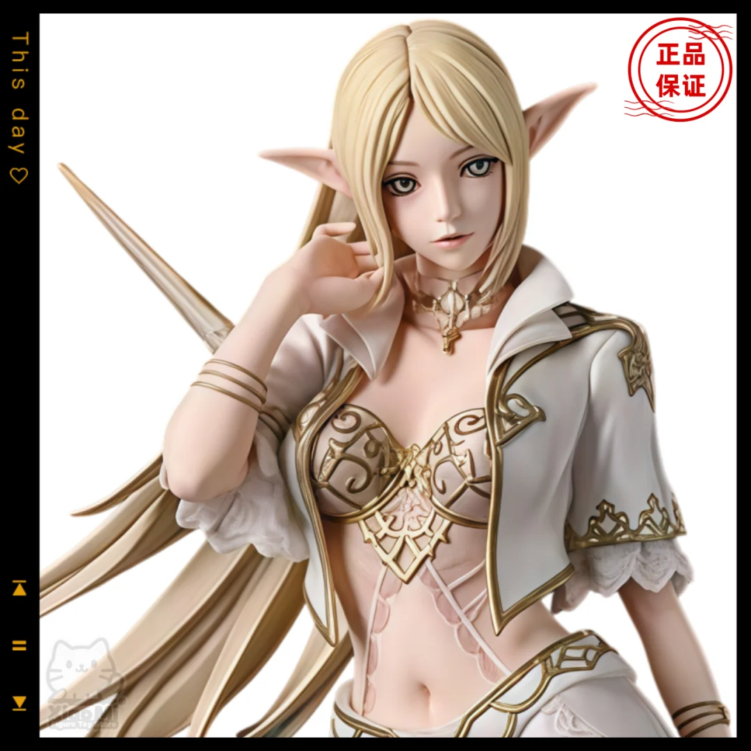 العلامة التجارية الجديدة Lineage 2 White Elf أنثى ماج أنيمي نموذج لجسم لعبة هدية للأطفال