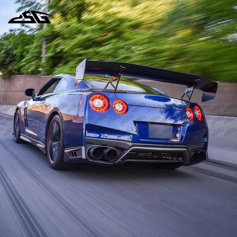 

Задний спойлер-диффузор на крышку багажника для Nissan GTR 350Z GTR35, карбон, гоночный задний спойлер, обвес