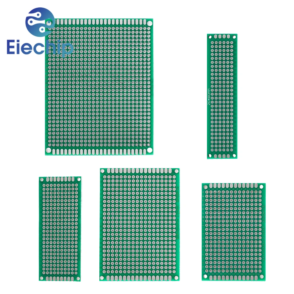 32pcs PCB Circuit Board Kit Double Sided 2*8cm 3*7cm 4*6cm 5*7cm 7*9cm Green PCB Electronic fai da te Proto Board