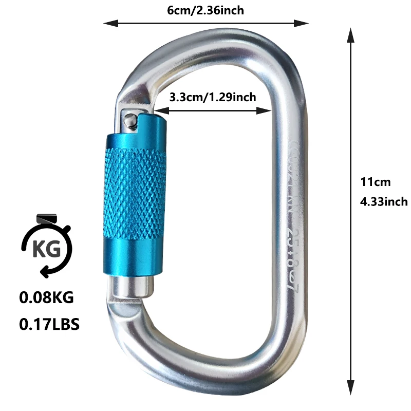 25KN Alloy Climbing Carabiner Yoga Hammock Safety Buckle Rock Climbing Master Lock Outdoor Camping Survival Tool Wholesale