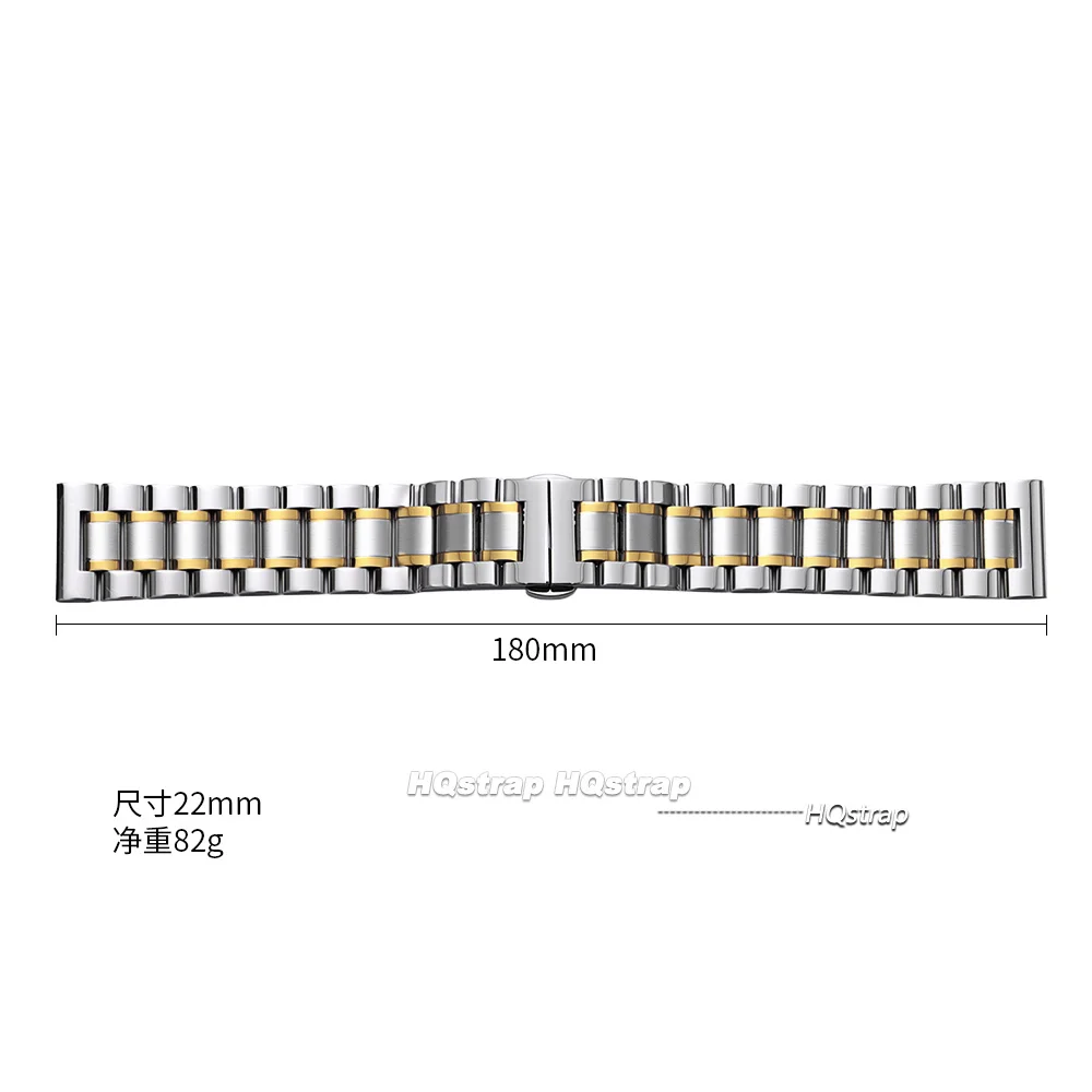 Gebogenes Edelstahl-Uhrenarmband 12/14/16/17/18/19/20/21/22/23/24mm Armband mit Schmetterlingsverschluss für Damen und Herren Universelles Band – Detail 15