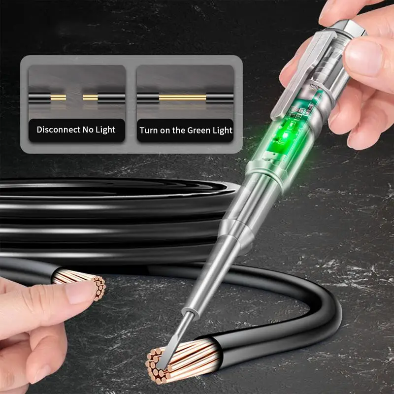 Intelligent Induction Power Voltage Detector Pen Non-contact Voltmeter 24~250V Circuit Tester Electrical Screwdriver Indicator