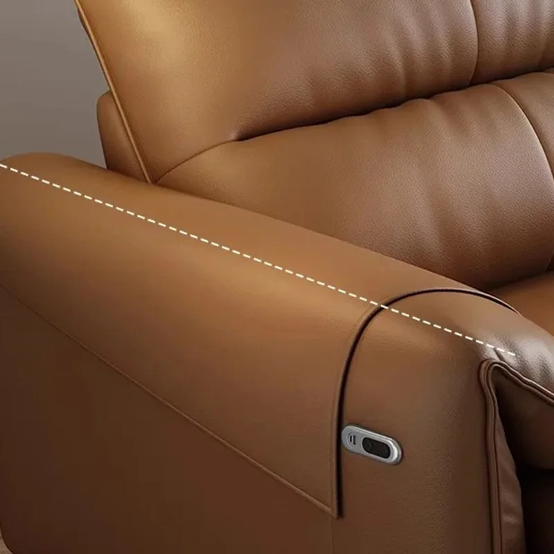 أرائك غرفة المعيشة الفريدة المقاومة للماء بتصميم بني منتفخ أرائك غرفة المعيشة في الصالون كرسي صالة فاخرة أثاث فندق Divano #5