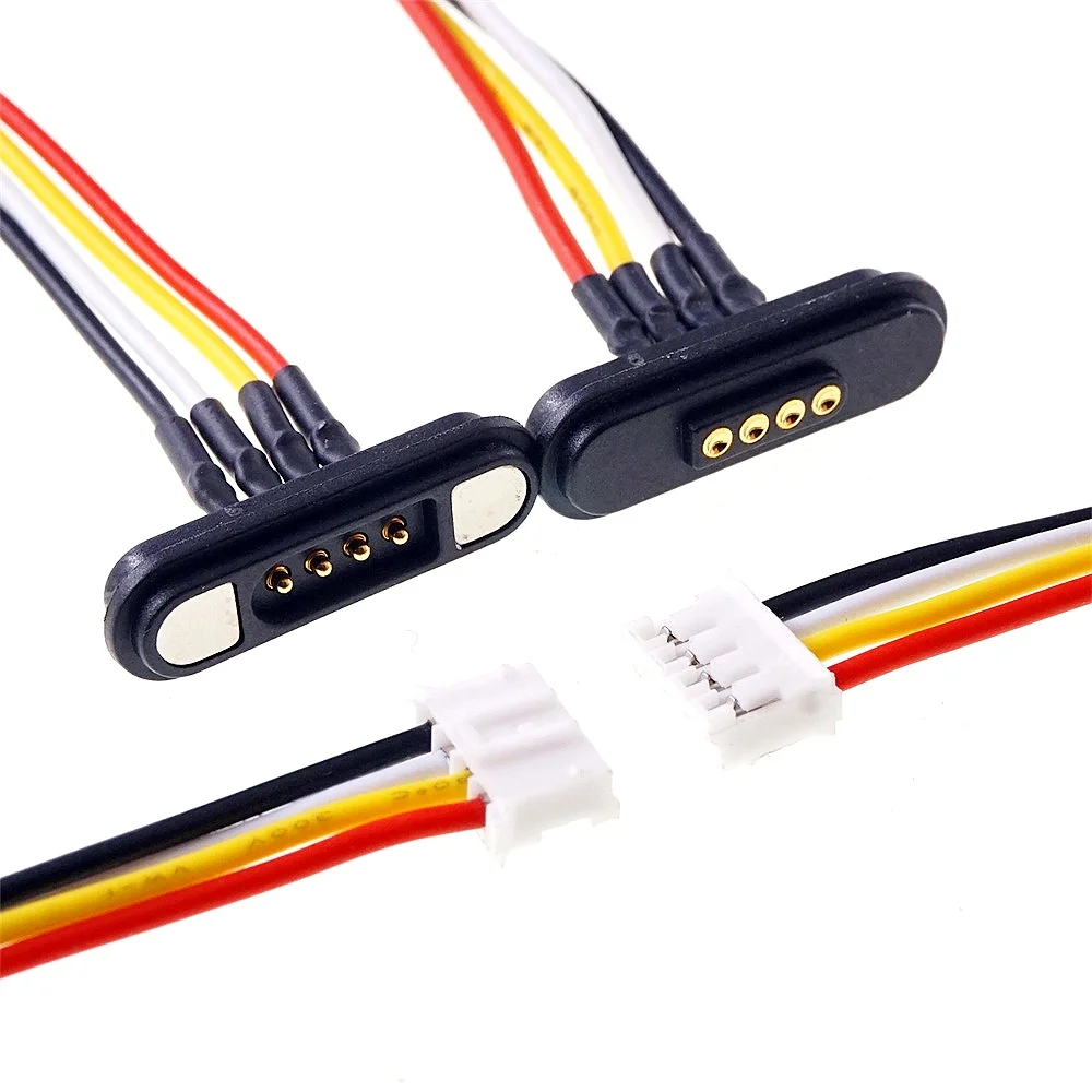 Magnetic Connector 2 3 4 5 6 7 8 9 11 Pins Pogo Pin Spring Loaded Pogopin Male Female Pad 2.2mm Grid 12V 3A DC Power wire USB