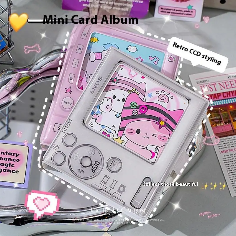Camera Shape Photocard Holder Kawaii Binder Photocards Kpop Photo Album Card Clollecting Book Students' Supplies