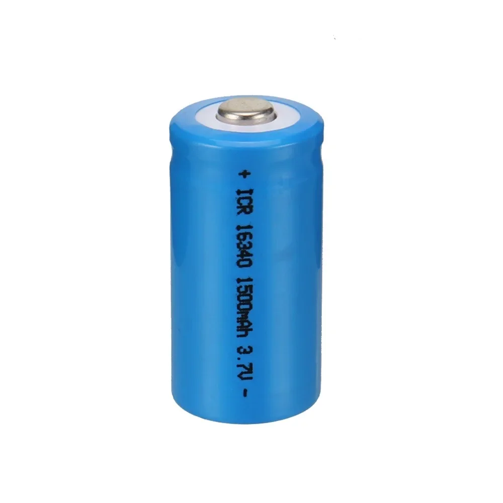 16340 CR123A Battery 3.7V 1500mAh Rechargeable Li-ion Batteries for LED Flashlight Travel Wall Charger for CR123A 16340 Battery