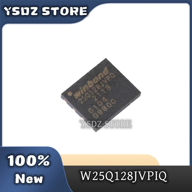 5PCS/LOT 100% New W25Q128JVPIQ W25Q128JV 25Q128JVPQ WSON-8 in stock