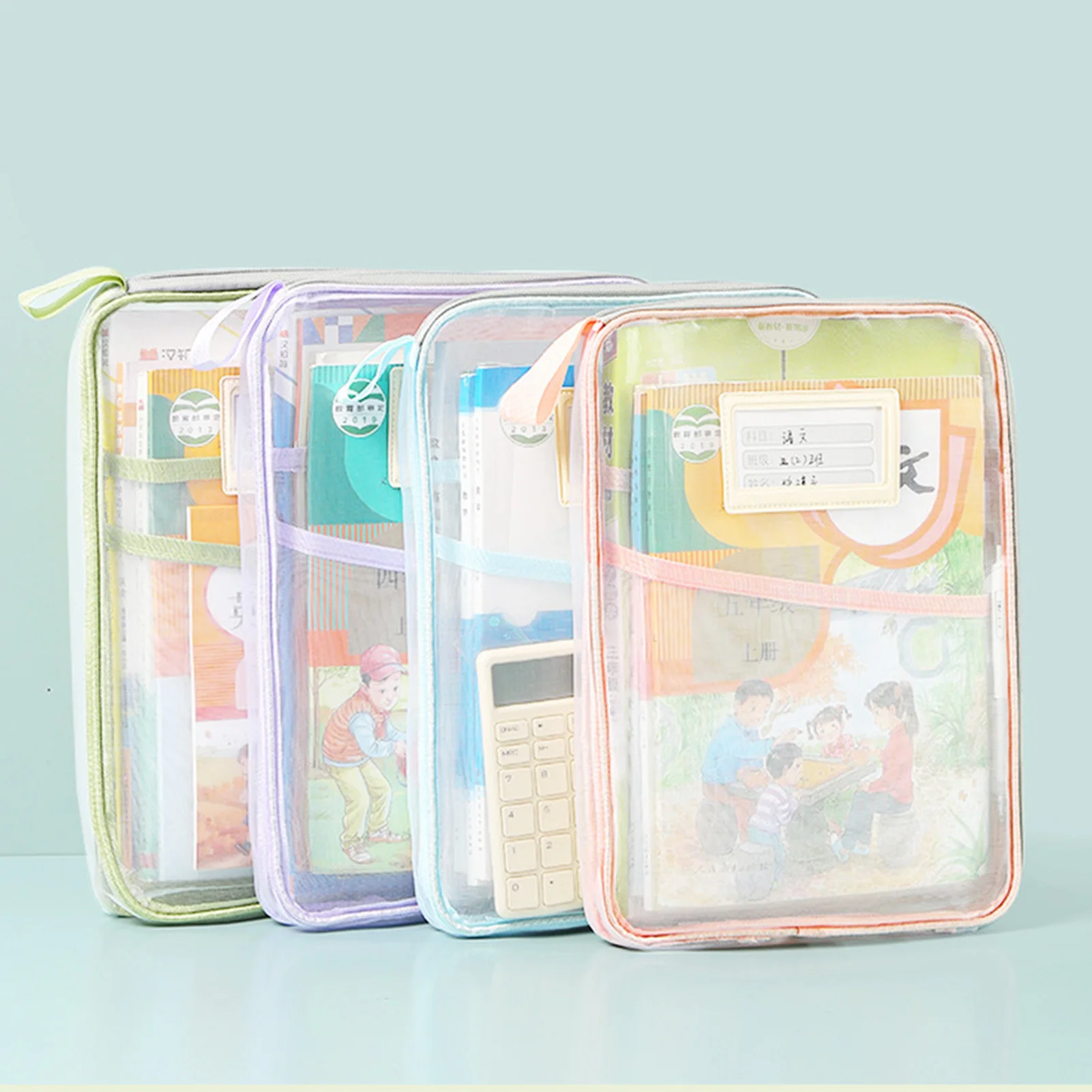 

Thick Large Open File Storage Bag Transparent Document Organizer For Students Books Papers Exam Test Back To School Supplies