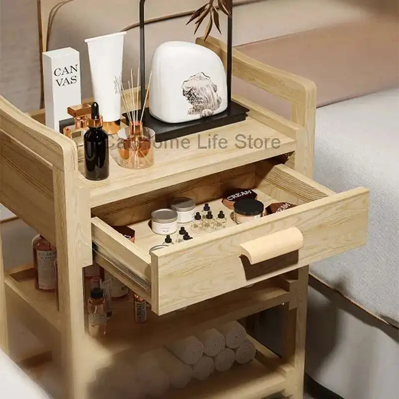 

Workshop Trolley Without Tool Saloon Accessories Beauty Salon Furniture Vintage Hairdressing Cart Hair Storage Wheels Dental Spa